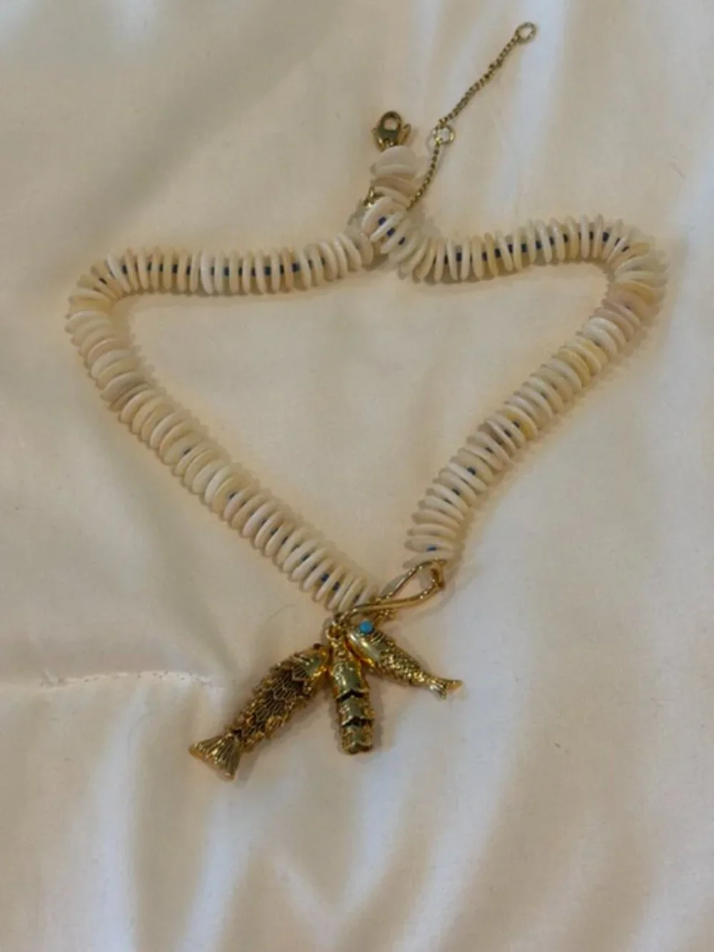 NEW Madewell Beaded Fish Statement Necklace - Picture 2 of 2